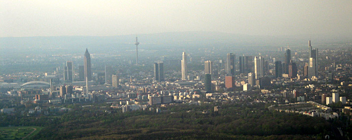 Blick auf Frankfurt; Bild größerklickbar